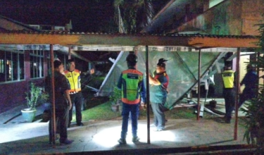 Antara kerosakan pada bangunan yang dikesan akibat ribut