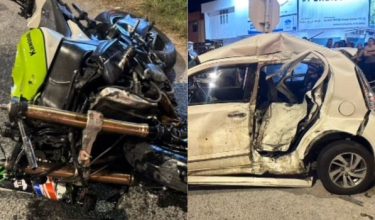 Kemalangan dilaporkan berlaku di Jalan Kangar-Alor Setar