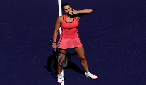 Aryna Sabalenka dijadual menentang lawan dari Kanada, Victoria Mboko pada aksi suku akhir Terbuka Indian Wells./AFP