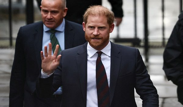 FILE PHOTO: Britain's Prince Harry arrives during the first week of a nine-week trial lawsuit against Associated Newspapers, publisher of the Daily Mail, which Britain's Prince Harry and others are suing over allegations of privacy breaches dating back 30 years, at the High Court in London, Britain, January 22, 2026. REUTERS/Jack Taylor/File Photo
