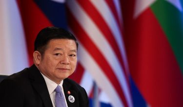 Association of Southeast Asian Nations (ASEAN) Secretary General Kao Kim Hourn attends the ASEAN Foreign Ministers' Meeting ahead of the 48th ASEAN Summit in Cebu on May 7, 2026. (Photo by Eloisa Lopez / POOL / AFP)