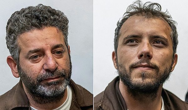 (COMBO) This combination of file pictures created on May 9, 2026 shows Spanish activist Saif Abu Keshek (L) and Brazil's activist Thiago Avila arriving in court, in the Israeli coastal city of Ashkelon on May 5, 2026. Israel will release the two foreign activists taken off a Gaza-bound flotilla from detention on May 9, 2026, before handing them to immigration authorities ahead of their deportation, the rights group representing them said. The pair were among dozens of activists aboard a Gaza-bound flotilla intercepted by Israeli forces off the coast of Greece early on April 30. (Photo by ilia YEFIMOVICH / AFP)