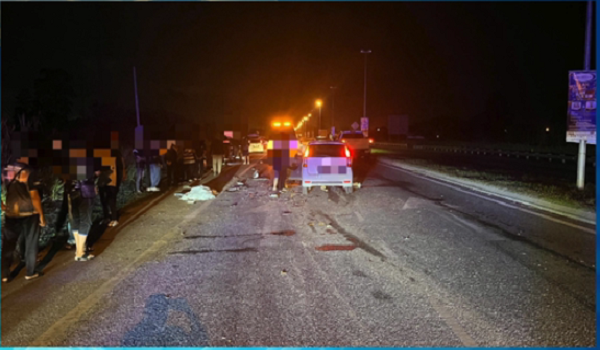 Mangsa berusia lingkungan 50-an  meninggal dunia di lokasi kejadian