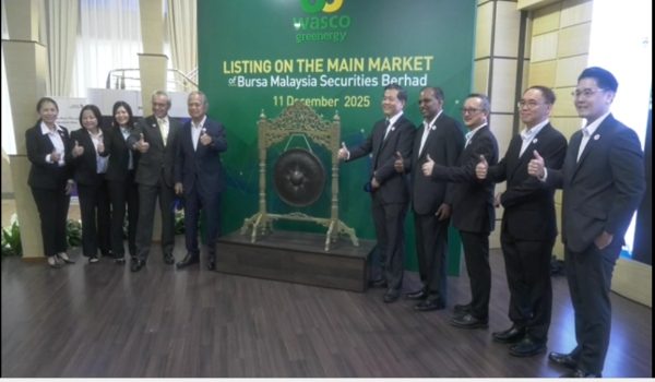 Wasco Greenergy disenaraikan di Pasaran Utama Bursa Malaysia, hari ini / Foto RTM
