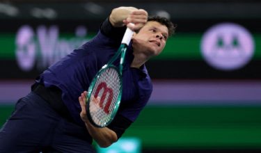 Pemain tenis Kanada, Milos Raonic bergelar profesional pada 2008 dan mencatat 383 kemenangan sepanjang karier/Foto AFP