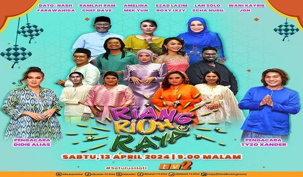 Konsert Riang Riuh Raya ditayangkan esok, 9.00 malam di TV2