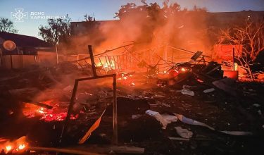 This handout taken and released by the State Emergency Service of Ukraine on June 9, 2026 shows smoke rising from a fire following Russian strikes in the Kharkiv region, amid the Russian invasion of Ukraine. (Photo by Handout / State Emergency Service of Ukraine / AFP) / RESTRICTED TO EDITORIAL USE - MANDATORY CREDIT "AFP PHOTO / STATE EMERGENCY SERVICE OF UKRAINE" - HANDOUT - NO MARKETING NO ADVERTISING CAMPAIGNS - DISTRIBUTED AS A SERVICE TO CLIENTS