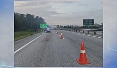 Lokasi warga emas maut dilanggar tiga kenderaan di Kilometer 29 Lebuhraya Seremban-Port Dickson awal hari ini