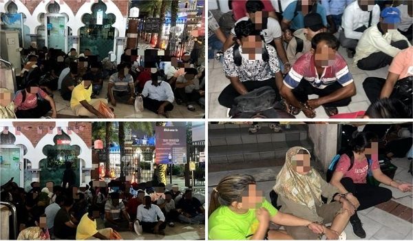Pemeriksaan dilakukan secara rambang terhadap warga asing yang turun dari LRT dan mereka yang berada di setiap penjuru jalan di kawasan berkenaan/ Foto BERNAMA