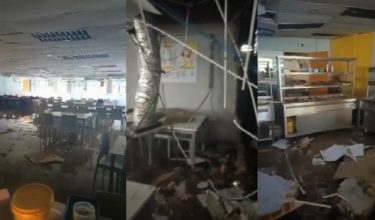 Keadaan lokasi letupan di sebuah universiti swasta di ibu negara