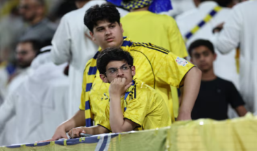 Sebahagian penyokong Al Nassr  kelihatan kecewa dengan keputusan seri  1-1 ketika menentang  Al Hilal /REUTERS
