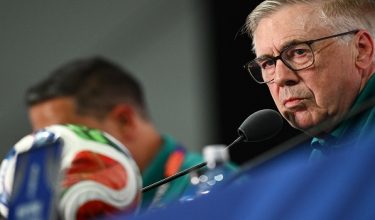 Soccer Football - FIFA World Cup 2026 - Brazil Press Conference - New York/New Jersey Stadium, East Rutherford, New Jersey, U.S. - June 12, 2026  Brazil coach Carlo Ancelotti during the press conference REUTERS/Dylan Martinez