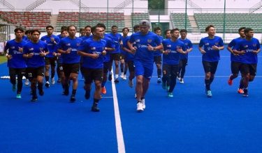 Skuad hoki negara ketika menjalani sesi latihan / BERNAMA