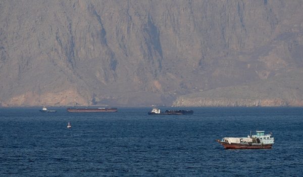 FILE PHOTO: FILE PHOTO: Ships and tankers in the Strait of Hormuz off the coast of Musandam, Oman, April 18, 2026. REUTERS/Stringer/File Photo/File Photo