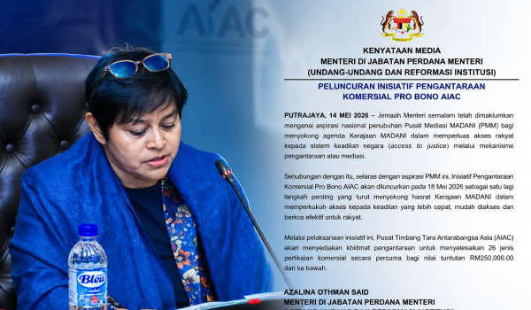 Kenyataan media
Menteri di Jabatan Perdana Menteri (Undang-Undang dan Reformasi Institusi), Datuk Seri Azalina Othman Said