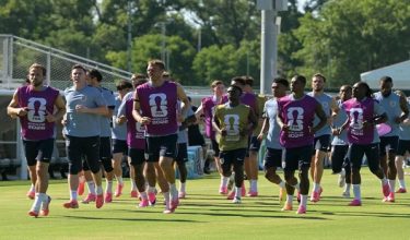 Pasukan England giat menjalani latihan sempena Piala Dunia 2026. Foto/Bernama