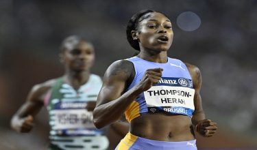 Pelari pecut Jamaica, Elaine Thompson-Herah/ AFP