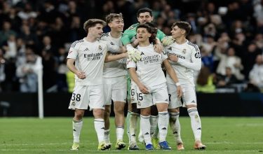 Pemain tengah Turki Arda Guler meraikan jaringan keempat Real Madrid ketika menentang Elche CF di Santiago Bernabeu Stadium, Madrid pada 14 Mac 2026 /Foto AFP