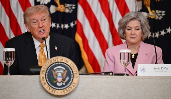 Presiden Amerika Syarikat, Donald Trump berucap pada sidang media di White House/Foto AFP