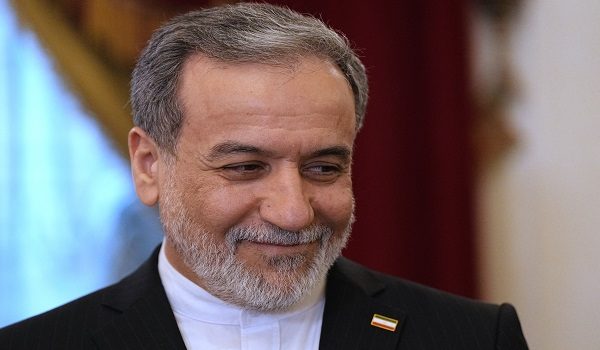 Iranian Foreign Minister Abbas Araghchi attends the talks with Russian President at the Boris Yeltsin Presidential Library in Saint Petersburg on April 27, 2026. (Photo by Dmitry LOVETSKY / POOL / AFP)