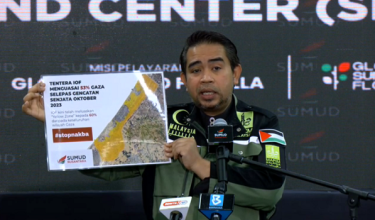 Ketua Pengarah SNCC, Datuk Dr Sani Araby Abdul Alim Araby dalam sidang media Khas Perkembangan Terkini Misi Global Sumud Flotilla 2026