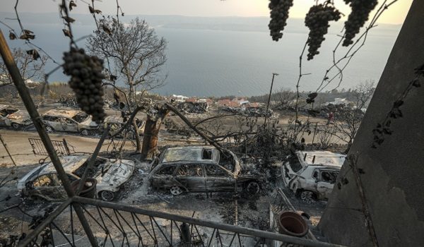OMIS, CROATIA - AUGUST 14: An aftermath view of wildfire near Omis, Croatia on August 14, 2026. Samir Jordamovic / AnadoluNo Use USA No use UK No use Canada No use France No use Japan No use Italy No use Australia No use Spain No use Belgium No use Korea No use South Africa No use Hong Kong No use New Zealand No use Turkey