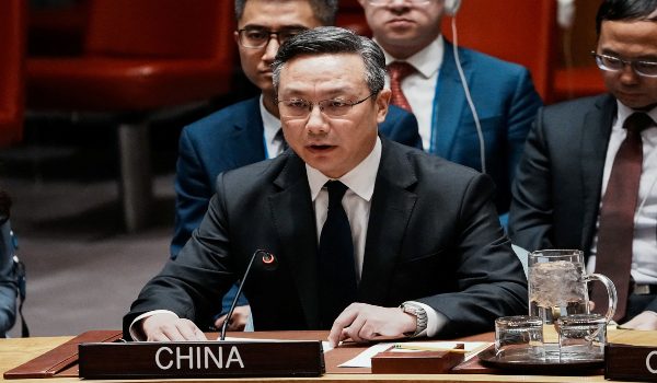 Timbalan Wakil Tetap China ke Pertubuhan Bangsa Bersatu (PBB), Sun Lei, berucap dalam mesyuarat Majlis Keselamatan PBB mengenai Iran atas permintaan Amerika Syarikat di ibu pejabat PBB, New York, pada 15 Januari 2026/Foto REUTERS
