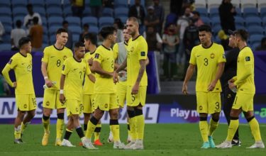 Reaksi pemain Malaysia selepas perlawanan di antara Malaysia menentang Jordan bagi peringkat Kumpulan E sempena Piala Asia 2023 di Stadium Al Janoub/FOTO BERNAMA