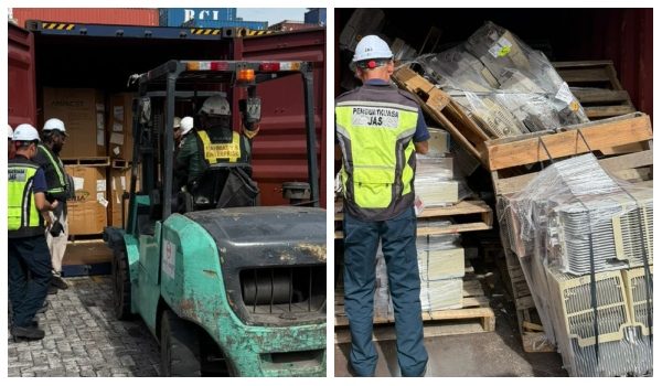 Sisa elektronik (e-waste) yang dirampas dalam pemeriksaan di Pelabuhan Klang/Foto AKPS Pelabuhan Klang