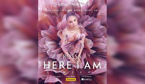 Poster konsert "Here I Am" Rossa pada 14 Jun depan di Kuala Lumpur