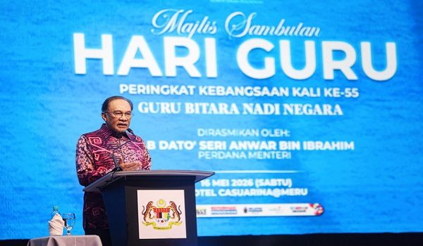 IPOH, 16 Mei -- Perdana Menteri Datuk Seri Anwar Ibrahim berucap pada Sambutan Hari Guru Peringkat Kebangsaan Kali Ke-55 Tahun 2026 hari ini.

--fotoBERNAMA (2026) HAK CIPTA TERPELIHARA