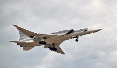 Pesawat pengebom strategik Tupolev Tu-22M3 milik Rusia dalam satu operasi ketenteraan