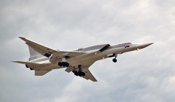 Pesawat pengebom strategik Tupolev Tu-22M3 milik Rusia dalam satu operasi ketenteraan
