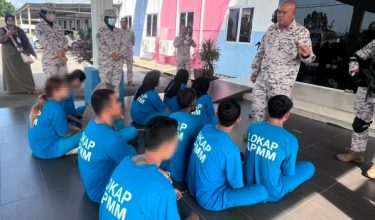Antara PATI yang ditahan Maritim Malaysia dalam dua operasi di Kelantan/Foto Maritim Malaysia