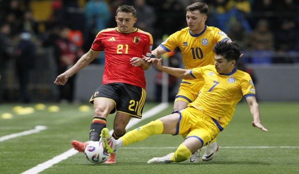 Aksi kelayakan Belgium menentang Kazakhstan di Astana Arena / AFP