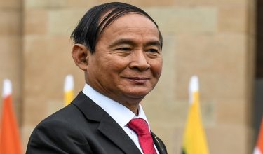(FILES) Myanmar's President Win Myint looks on during an official visit in New Delhi on February 27, 2020. Myanmar's ex-president Win Myint, detained since a 2021 military coup, was on April 17, 2026 pardoned of convictions by the junta that ousted his government. "The President has pardoned Win Myint," said a statement from the office of Min Aung Hlaing, who led the coup as military chief but was last week sworn in as civilian president. (Photo by Prakash SINGH / AFP)