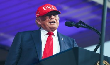 GASTONIA, NORTH CAROLINA - SEPTEMBER 16: U.S. President Donald Trump speaks during a campaign rally with North Carolina Republican Senate candidate and former RNC Chairman Michael Whatley at Gastonia Municipal Airport on September 16, 2026 in Gastonia, North Carolina. Whatley, currently trailing in the polls, will face off against Democratic Senate candidate and former North Carolina Gov. Roy Cooper in the midterm elections on November 3.   Anna Moneymaker/Getty Images/AFP (Photo by Anna Moneymaker / GETTY IMAGES NORTH AMERICA / Getty Images via AFP)