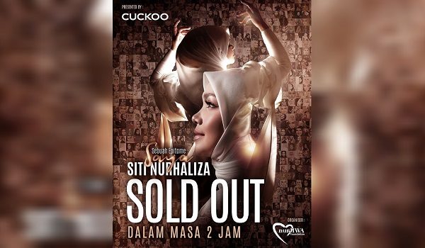Siti Nurhaliza mengumumkan tiket konsert pada 9 Mac ini telah habis terjual dalam tempoh dua jam/IG @ctdk