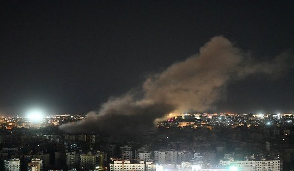 Smoke rises from the site of an Israeli airstrike that targeted an area in Beiruts southern suburbs on March 17, 2026. Israel launched a wave of strikes on Tehran and Beirut on March 17, while attacks in Baghdad drew neighbouring Iraq deeper into the Middle East war that has sparked economic turmoil across the globe. (Photo by FADEL itani / AFP) /