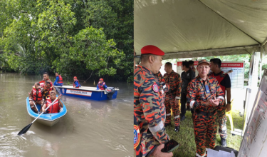 Operasi dan Menyelamat (SAR) kanak-kanak lemas di kawasan Sungai Ganggarak di Taman Perumahan Ganggarak Permai disambung semula/ JBPM labuan