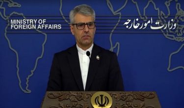 Jurucakap Kementerian Luar Iran, Esmaeil Baghaei dalam sidang media di Tehran
