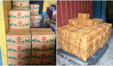 PGA Briged Tenggara merampas puluhan kotak berisi peket tepung dan jeli di sebuah stor belakang kedai/Foto PGA Briged Tenggara