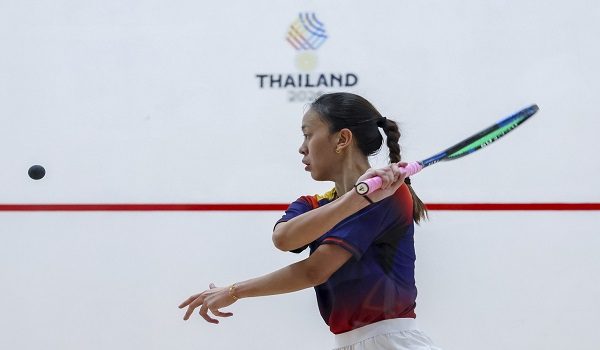 Atlet skuasy negara, Noor Ainaa Amani Ampandi di Sukan SEA Thailand 2025 FOTO BERNAMA