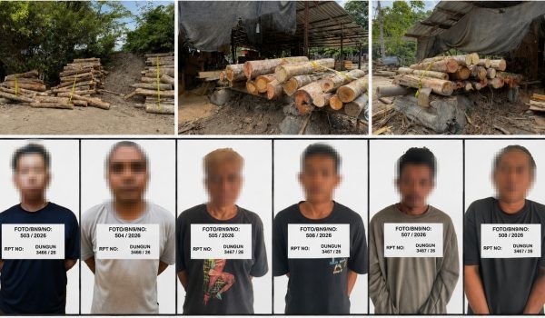 Enam lelaki termasuk empat warga Indonesia ditahan dalam serbuan Op Khazanah di sebuah kilang kayu di Dungun/Foto PGA