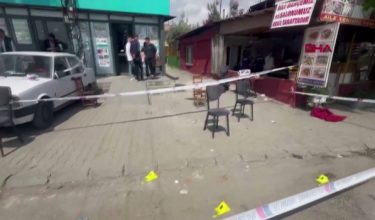 Lokasi tembakan di bandar Mersin di selatan Turkiye/ AFP