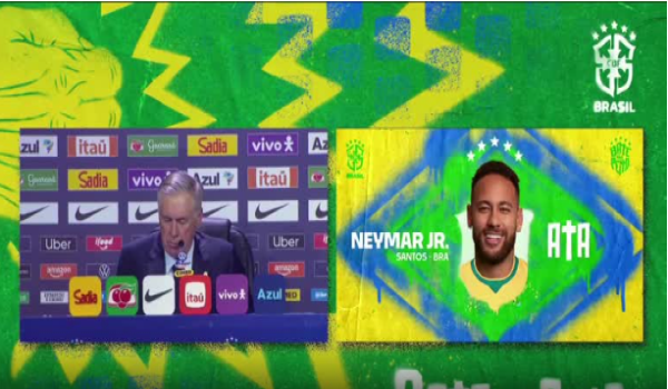 Pengurus skuad Brazil, Carlo Ancelotti menyenaraikan penyerang Neymar Jr dalam skuad tersebut bagi memburu kejuaraan Piala Dunia buat kali ke-6 / REUTERS