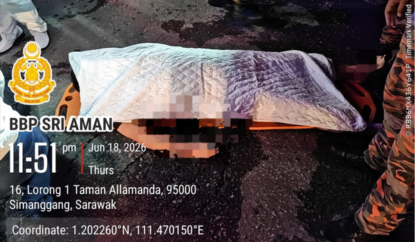 Jeffry Emparang anak Johnson meninggal dunia dalam kemalangan di lampu isyarat Jalan Hollis, Sri Aman/ BBP Sri Aman