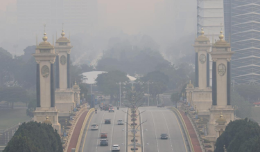 Keadaan jerebu di Putrajaya pada 18 September/ BERNAMA