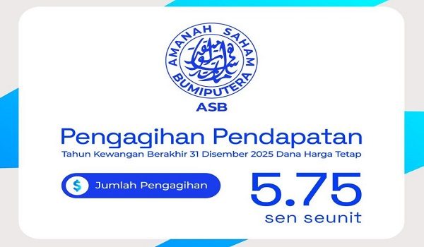 Jumlah agihan melibatkan pembayaran RM10.4 bilion bakal memberi manfaat kepada 11.4 juta pemegang unit ASB