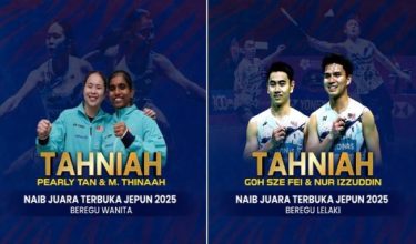 Pasangan beregu lelaki dan wanita negara terima ucapan tahniah/Foto FB Zahid Hamidi